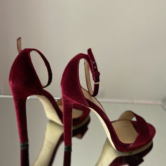 EUC Jimmy Choo Red Misty 120 velvet lizard print 39 $895 - Picture 5 of 8